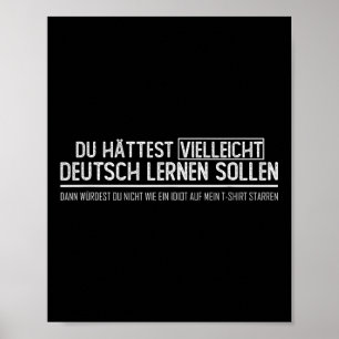 Tysk Flagga _ Vielleicht Deutsch Lernen Poster
