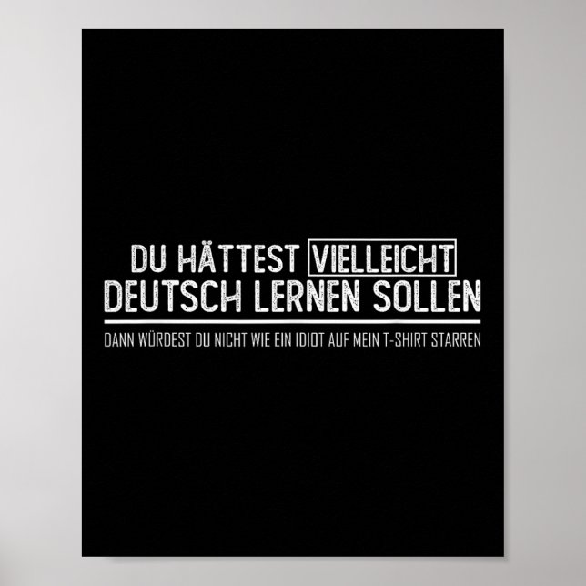 Tysk Flagga _ Vielleicht Deutsch Lernen Poster (Framsidan)
