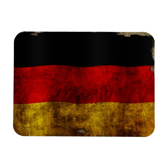 Tysk flagga - Vintage... Magnet (Horisontell)