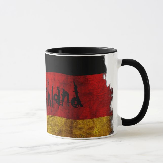 Tysk flagga - Vintage... Mugg (Höger)