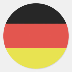Tysk flaggaTysklandflagga Runt Klistermärke