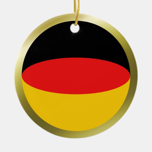 Tysk flaggprydnad julgransprydnad keramik (Framsidan)