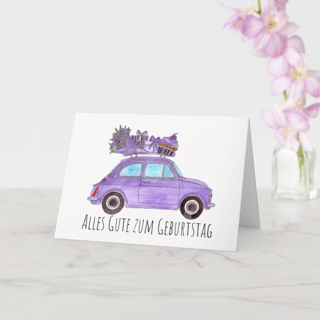Tysk födelsedagspresro Fiat 500 Kort (Orkide)