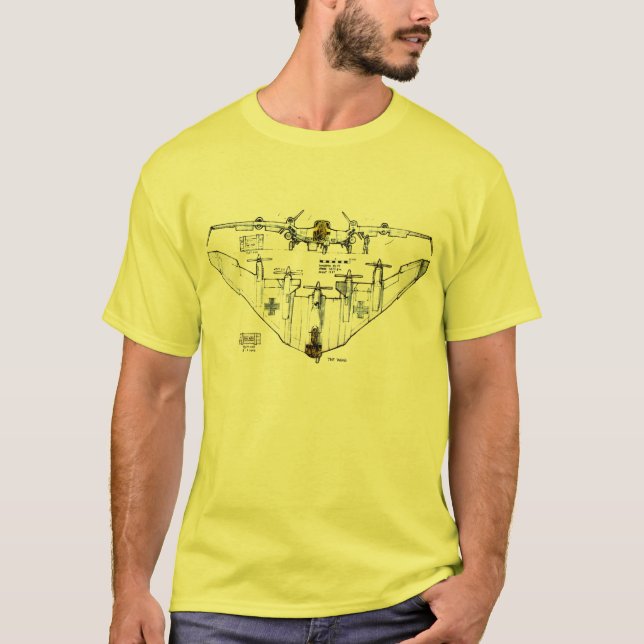 Tysk för vingekämpe för flyg WW2 T-tröja för T-shirt (Framsida)