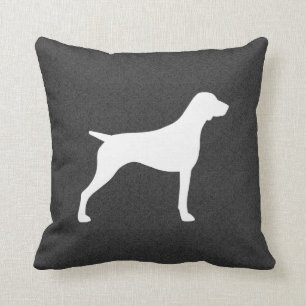 Tysk formelpekare Hund Silhouette Kudde