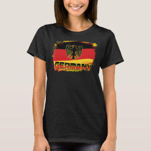 Tysk fotbollFotbolls-tyska flagga-grafik T Shirt