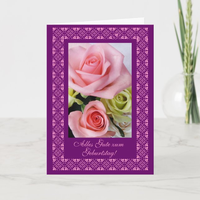 Tysk: Grattis på födelsedagen: Alles Gute zum Kort (Framsida)