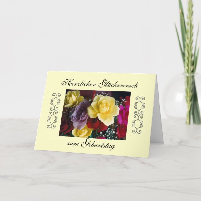 Tysk: Grattis på födelsedagen! Kort (Framsida)
