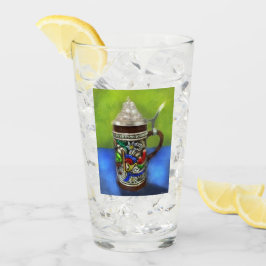 Tysk Grönt av öl och hingedblått ljus Glaskopp