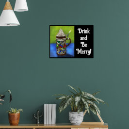 Tysk Grönt av öl och hingedblått ljus Poster