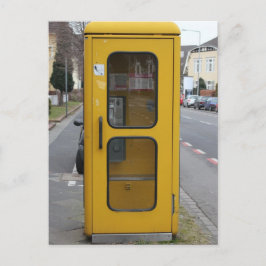 Tysk gul telefonkiosk Telefonkiosk Vykort