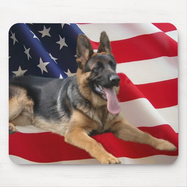 Tysk herde all amerikan Mousepad Musmatta (Framsidan)