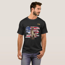 Tysk herde för Just4GSD som bevakar USA flaggan T-shirt
