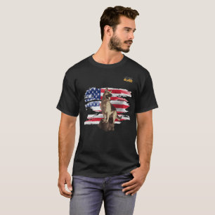 Tysk herde för Just4GSD som bevakar USA flaggan T-shirt