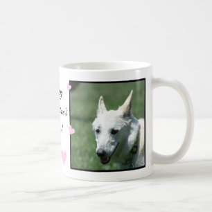 Tysk herde för vit kaffemugg