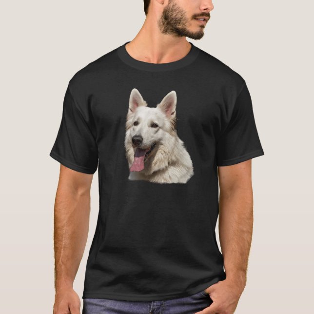 tysk herde för vit tee shirt (Framsida)