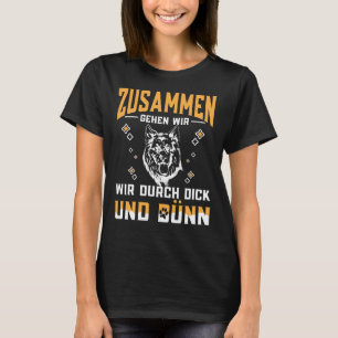 Tysk herde Hundägare genom tjock och tunn T Shirt