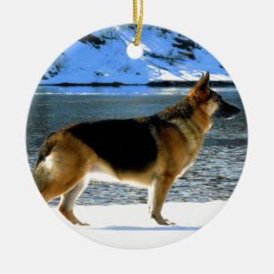 Tysk herde julgransprydnad keramik