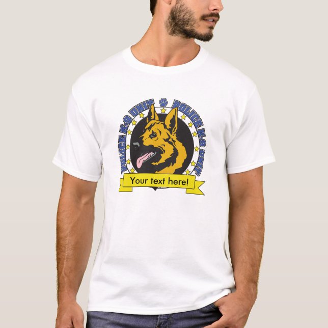 Tysk herde K9 T-shirt (Framsida)