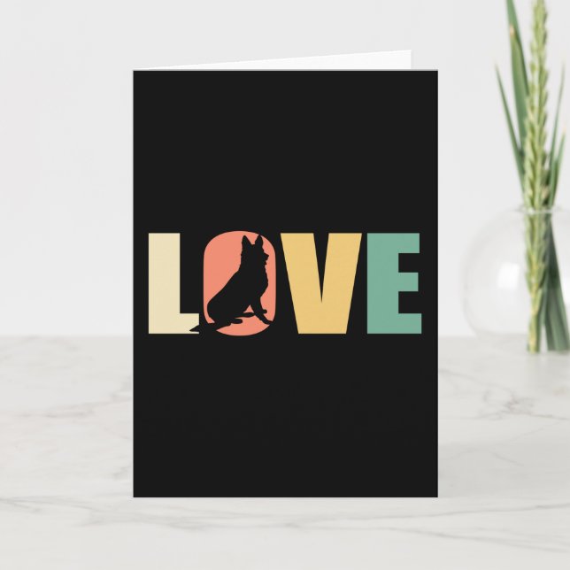 Tysk herde Kärlek Kort (Framsida)