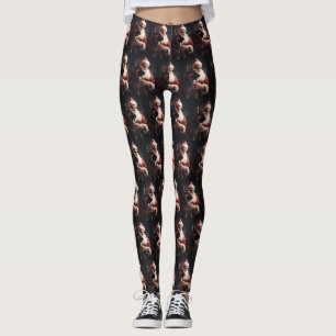 Tysk herde med Jultomten julhelg Leggings