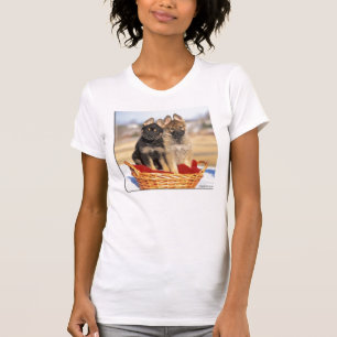 Tysk-Herde-valpar T-tröja Tee Shirt
