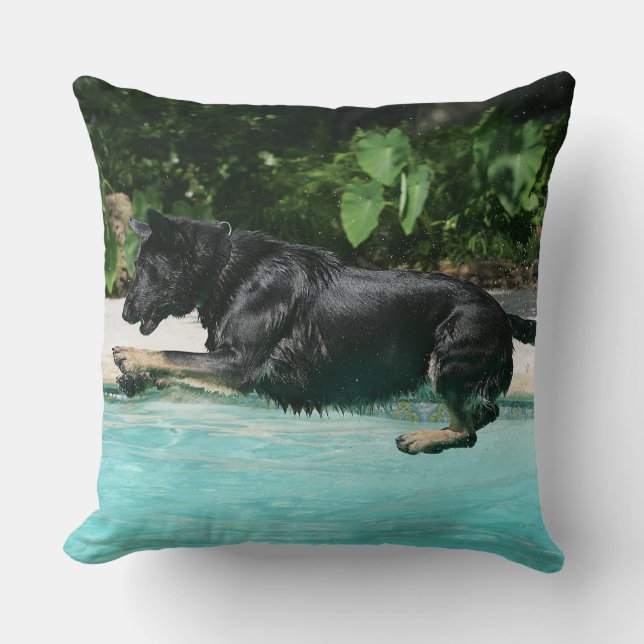 Tysk herdebanhoppning i vatten kudde (Framsida)