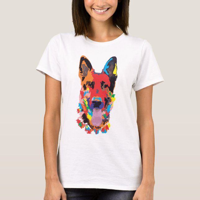 Tysk herdefärg t-shirt (Framsida)