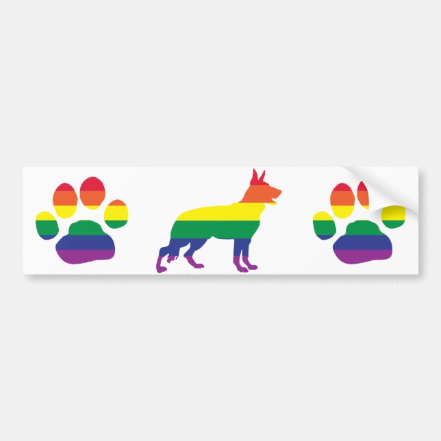 Tysk herdegay pride bildekal (Framsidan)