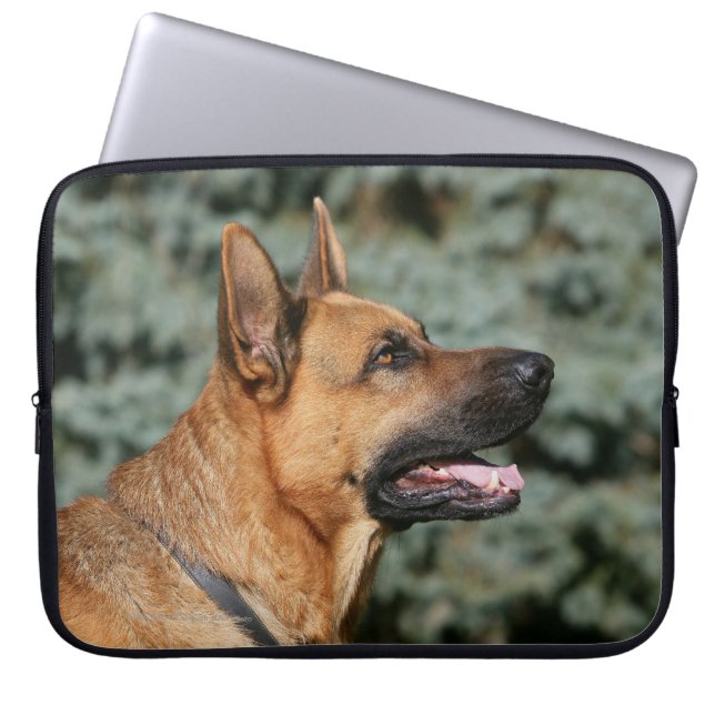 Tysk herdeHeadshot 1 Laptop Sleeve (Framsidan)