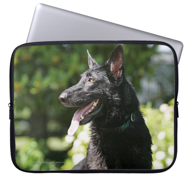 Tysk herdeHeadshot 2 Laptop Sleeve (Framsidan)
