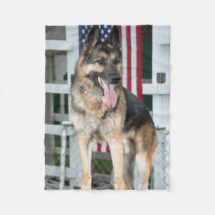 Tysk herdehund fleecefilt