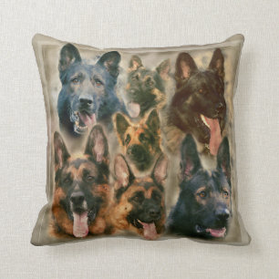 Tysk herdehund - GSD-målningcollage Kudde