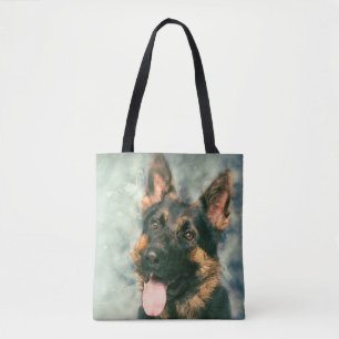 Tysk herdehund - GSD-porträtt Tygkasse