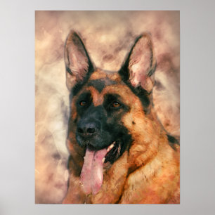 Tysk herdehund - GSD Poster