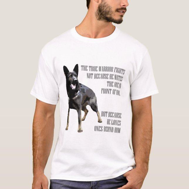Tysk herdehund - GSD T Shirt (Framsida)