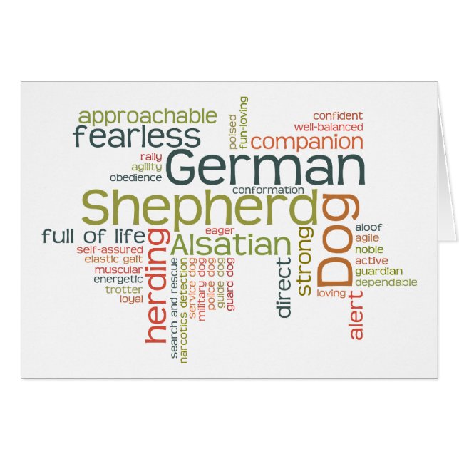 Tysk herdehund hälsningskort (Framsidan Horizontal)