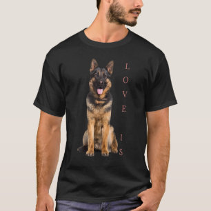 Tysk herdehund hund mamma pappa kärlek husdjur val t shirt