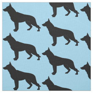 Tysk herdehund i Silhouette Tyg