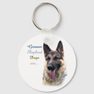Tysk herdehundbästa vän Keychain Nyckelring
