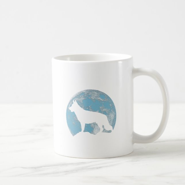 Tysk herdehundmåne kaffemugg (Höger)