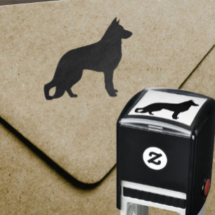 Tysk herdehundSilhouette Självfärgande Stämpel