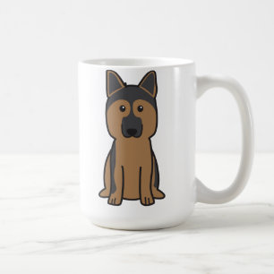 Tysk herdehundtecknad kaffemugg
