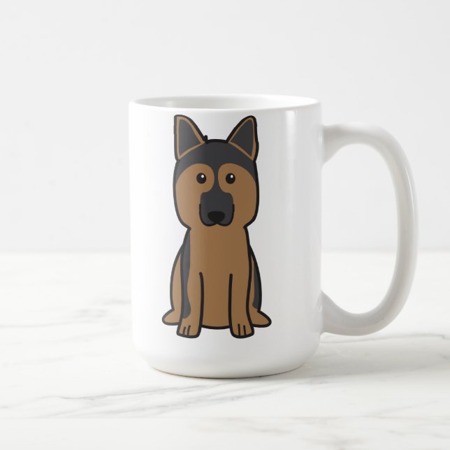 Tysk herdehundtecknad kaffemugg (Höger)