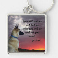 Tysk herdeJeremiah 29:13 Keychain