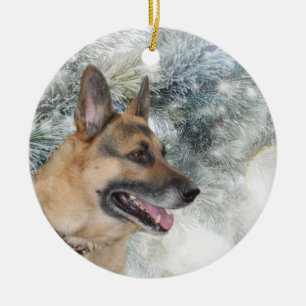 Tysk herdejul julgransprydnad keramik