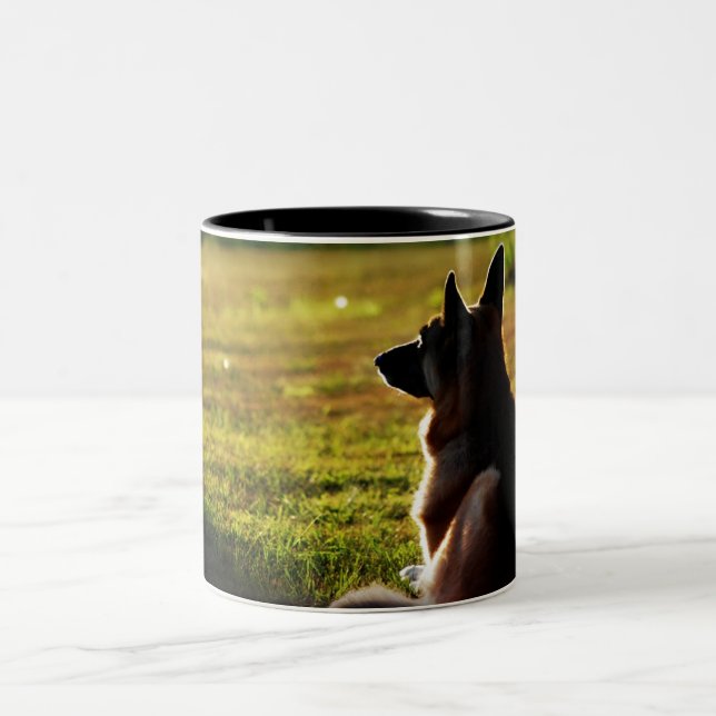 Tysk herdekaffemugg Två-Tonad mugg (Center)