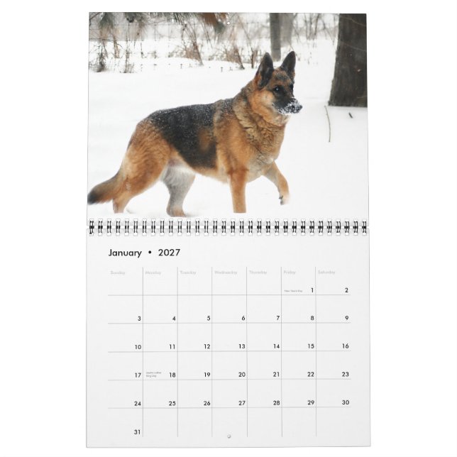 Tysk herdekalender 2015 kalender (Jan 2027)