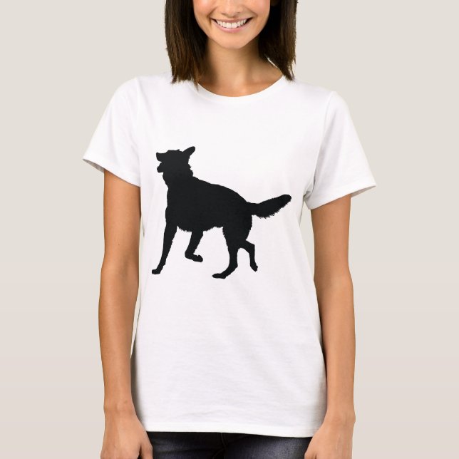 Tysk herdeSilhouette T-shirt (Framsida)