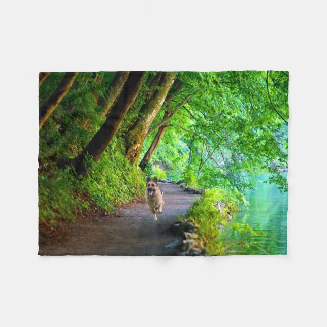 Tysk herdeullfilt fleecefilt (Framsidan (Horisontell))